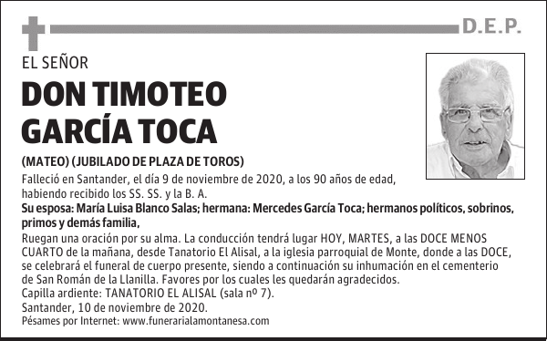 DON TIMOTEO GARCÍA TOCA
