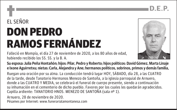 DON PEDRO RAMOS FERNÁNDEZ