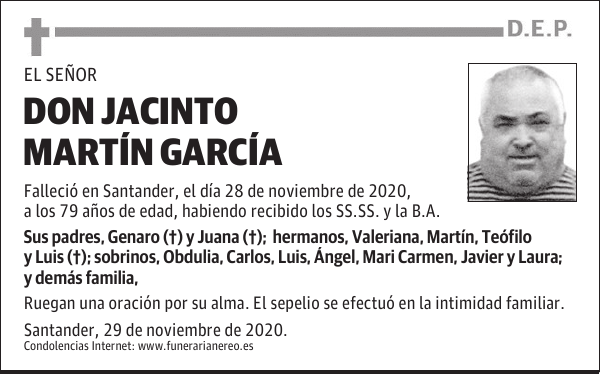 DON JACINTO MARTÍN GARCÍA