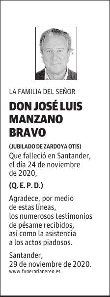 DON JOSÉ LUIS MANZANO BRAVO