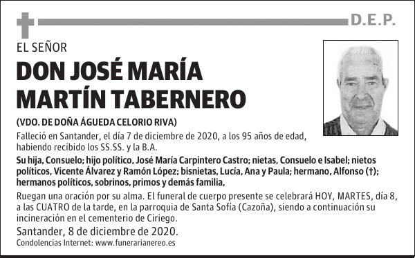 DON JOSÉ MARÍA MARTÍN TABERNERO