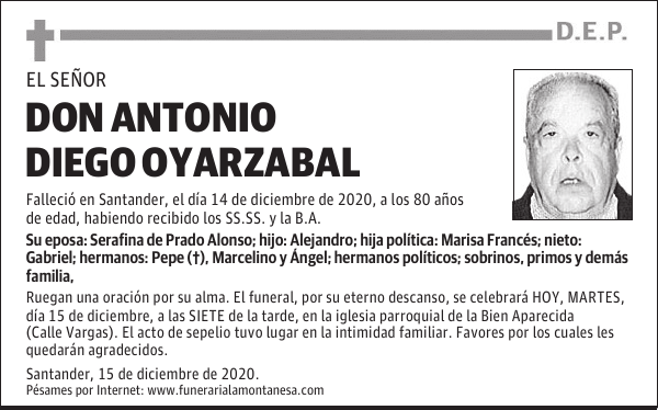 DON ANTONIO DIEGO OYARZABAL