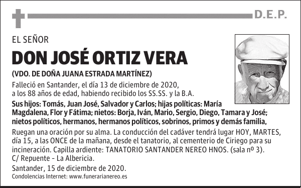 DON JOSÉ ORTIZ VERA