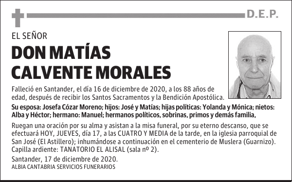 DON MATÍAS CALVENTE MORALES