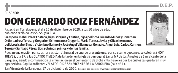 DON GERARDO ROIZ FERNÁNDEZ