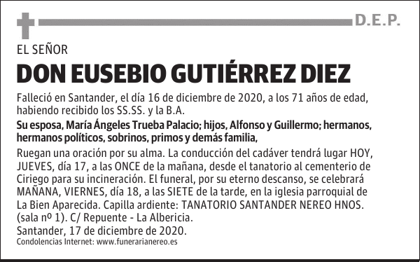 DON EUSEBIO GUTIÉRREZ DIEZ