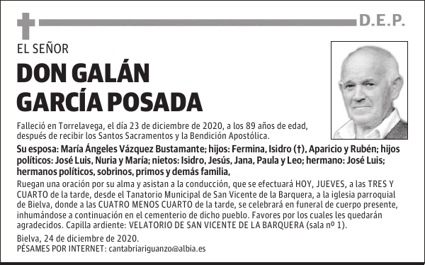 DON GALÁN GARCÍA POSADA