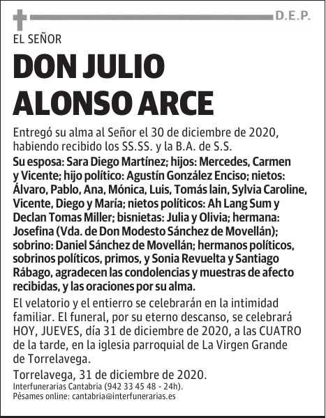 DON JULIO ALONSO ARCE