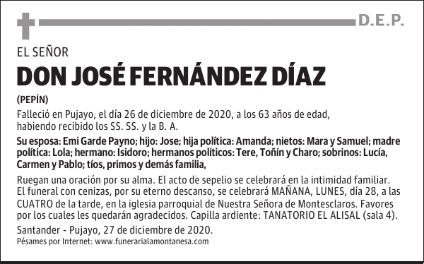 DON JOSÉ FERNÁNDEZ DÍAZ