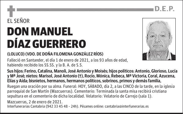 DON MANUEL DÍAZ GUERRERO