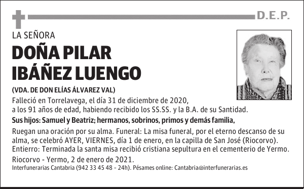 DOÑA PILAR IBÁÑEZ LUENGO