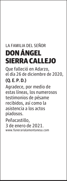 DON ÁNGEL SIERRA CALLEJO