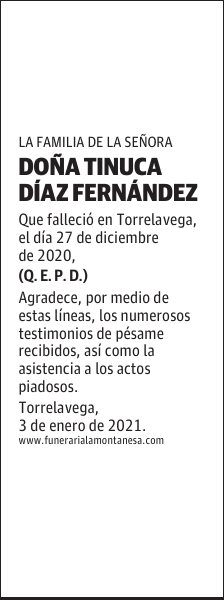 DOÑA TINUCA DÍAZ FERNÁNDEZ