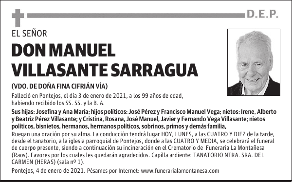 DON MANUEL VILLASANTE SARRAGUA