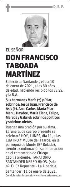 DON FRANCISCO TABOADA MARTÍNEZ