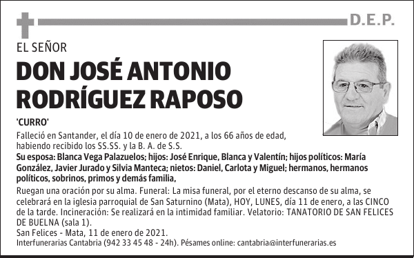 DON JOSÉ ANTONIO RODRÍGUEZ RAPOSO