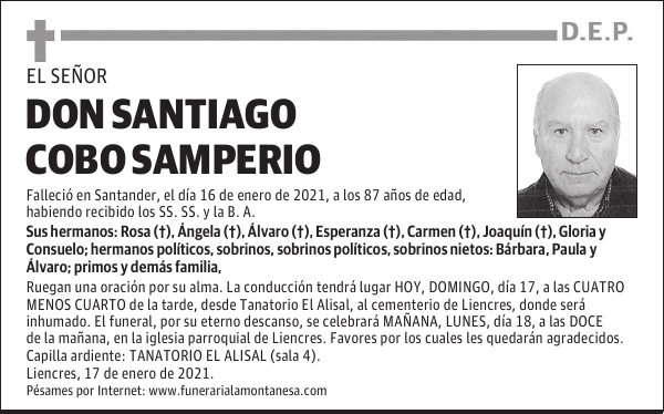 DON SANTIAGO COBO SAMPERIO