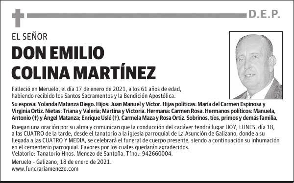 DON EMILIO COLINA MARTÍNEZ