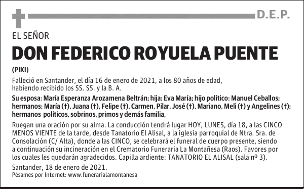 DON FEDERICO ROYUELA PUENTE