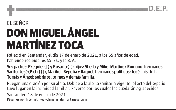 DON MIGUEL ÁNGEL MARTÍNEZ TOCA