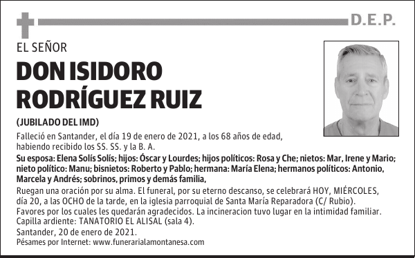 DON ISIDORO RODRÍGUEZ RUIZ