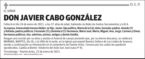 DON JAVIER CABO GONZÁLEZ
