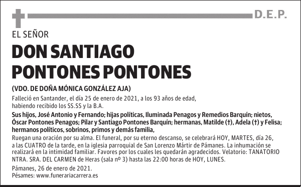 DON SANTIAGO PONTONES PONTONES