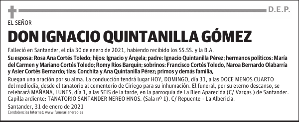 DON IGNACIO QUINTANILLA GÓMEZ