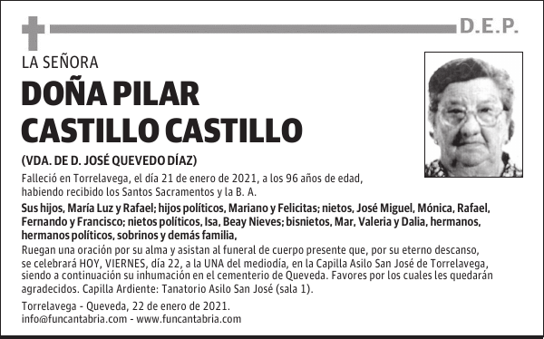 Doña Pilar Castillo Castillo