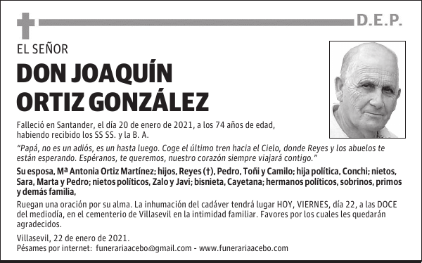D. Joaquín Ortiz González