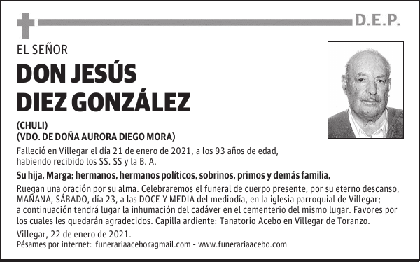 D. Jesús Diez González