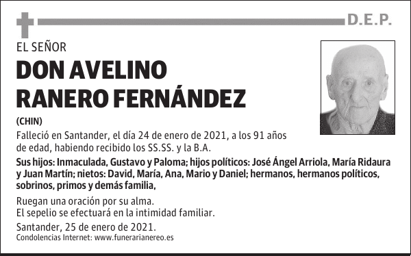 DON AVELINO RANERO FERNÁNDEZ