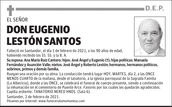 DON EUGENIO LESTÓN SANTOS