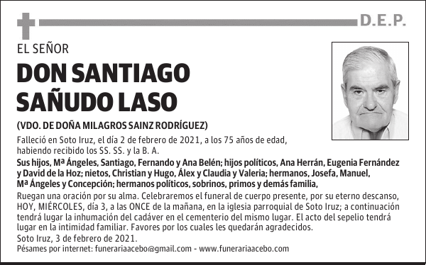 DON SANTIAGO SAÑUDO LASO