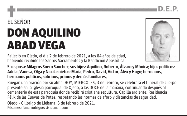 DON AQUILINO ABAD VEGA