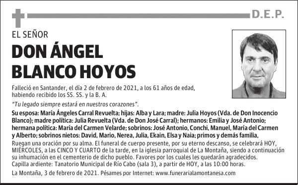 DON ÁNGEL BLANCO HOYOS