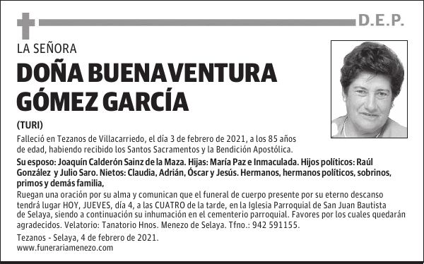 Doña Buenaventura Gómez García