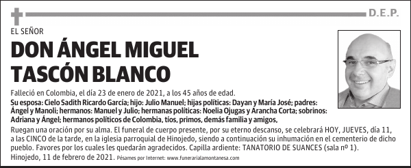 DON ÁNGEL MIGUEL TASCÓN BLANCO