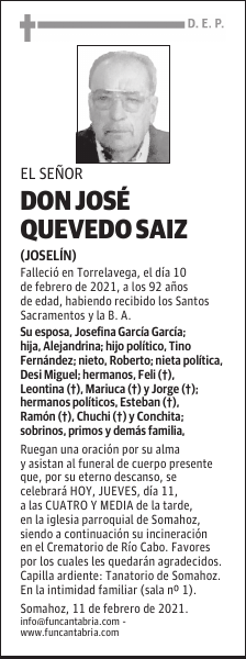 DON JOSÉ QUEVEDO SAIZ