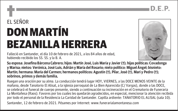 DON MARTÍN BEZANILLA HERRERA