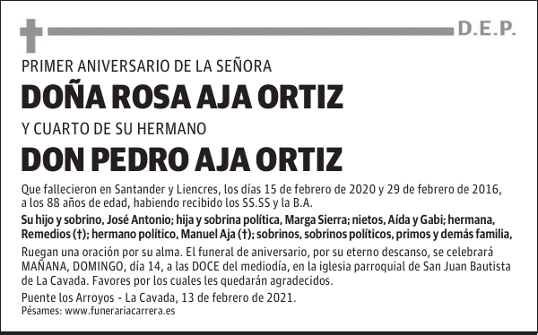 DOÑA ROSA AJA ORTIZ