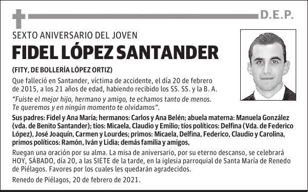 FIDEL LÓPEZ SANTANDER