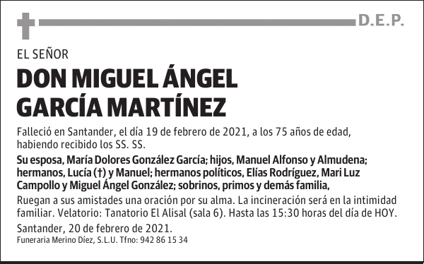 DON MIGUEL ÁNGEL GARCÍA MARTÍNEZ