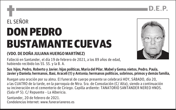 DON PEDRO BUSTAMANTE CUEVAS