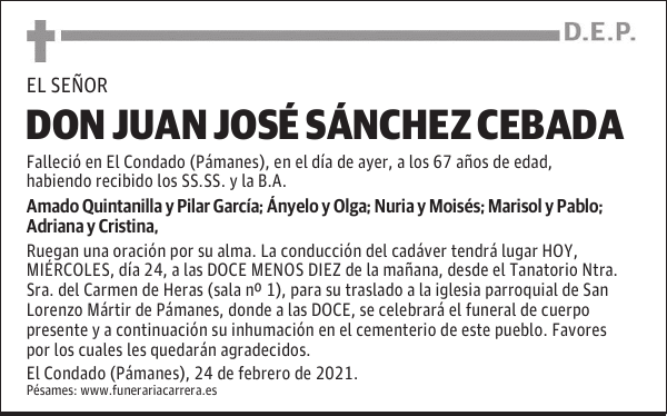 DON JUAN JOSÉ SÁNCHEZ CEBADA
