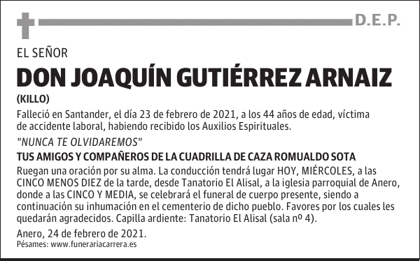 DON JOAQUÍN GUTIÉRREZ ARNAIZ