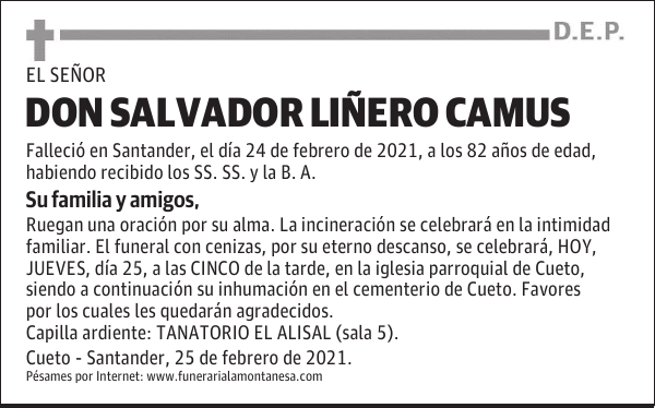 DON SALVADOR LIÑERO CAMUS