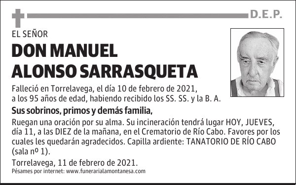DON MANUEL ALONSO SARRASQUETA