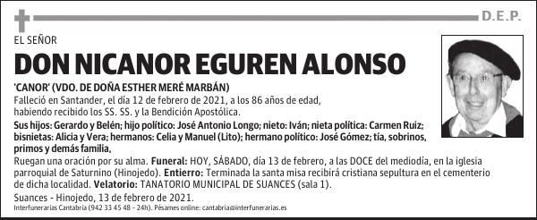 DON NICANOR EGUREN ALONSO