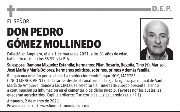 DON PEDRO GÓMEZ MOLLINEDO